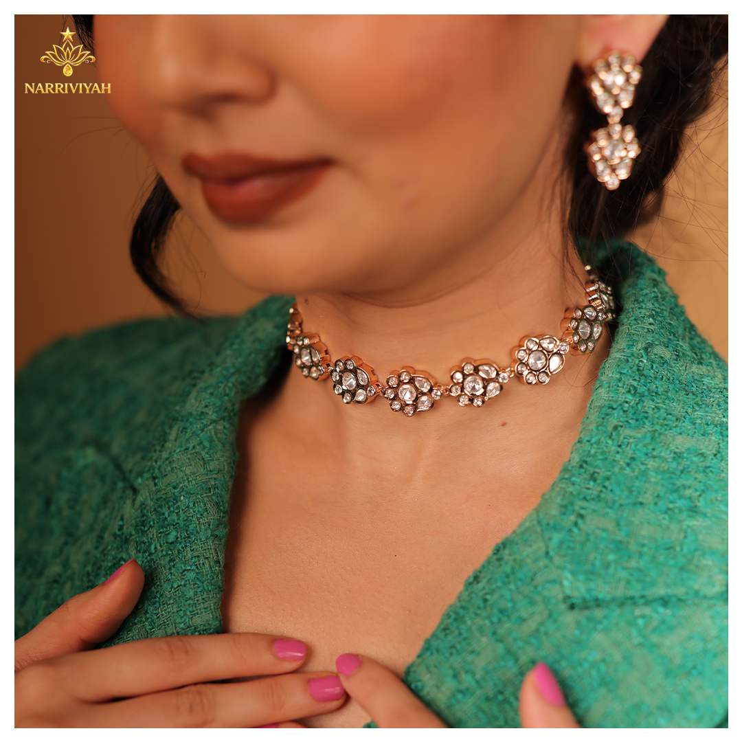 Phool Kundan set